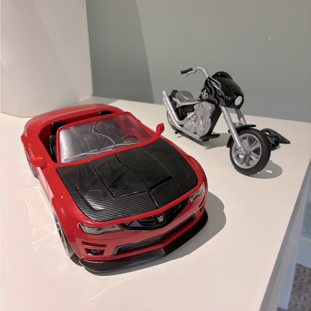 WWE Wrekkin’ Car and Motorcycle